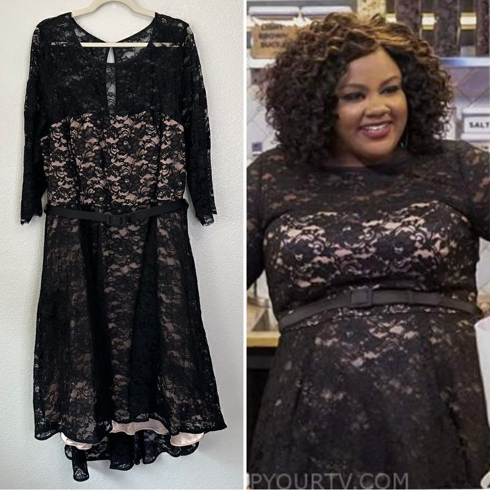 NWT City Chic Nicole Byer Lace Lover High-Low Dress, Sz XL